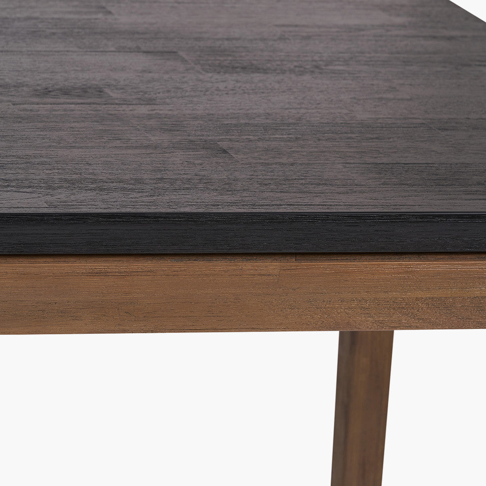 Gio Black and Natural Acacia Wood Dining Table