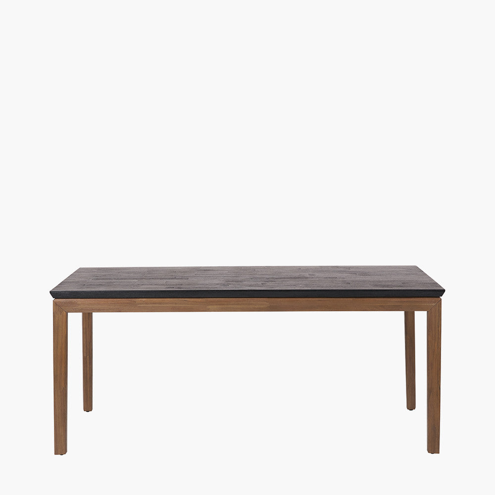 Gio Black and Natural Acacia Wood Dining Table