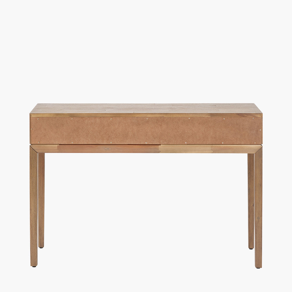 Gio Black and Natural Acacia Wood 1 Drawer Console Table