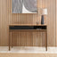 Gio Black and Natural Acacia Wood 1 Drawer Console Table