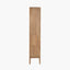 Gio Black and Natural Acacia Wood 2 Drawer, 7 Niche Shelf Unit