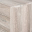 Ukiah Grey Oak Veneer and Black Metal 5 Drawer Tall Boy