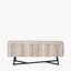 Ukiah Grey Oak Veneer and Black Metal 2 Door Low Unit