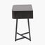 Ukiah Black Ash Veneer and Black Metal 1 Drawer Unit