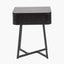Ukiah Black Ash Veneer and Black Metal 1 Drawer Unit