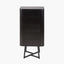 Ukiah Black Ash Veneer and Black Metal 5 Drawer Tall Boy
