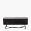 Ukiah Black Ash Veneer and Black Metal 2 Door Low Unit