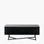 Ukiah Black Ash Veneer and Black Metal 2 Door Low Unit