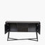 Ukiah Black Ash Veneer and Black Metal 2 Door 2 Drawer Sideboard