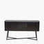 Ukiah Black Ash Veneer and Black Metal 2 Door 2 Drawer Sideboard