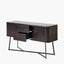 Ukiah Black Ash Veneer and Black Metal 2 Door 2 Drawer Sideboard