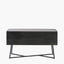Ukiah Black Ash Veneer and Black Metal 2 Door 2 Drawer Sideboard