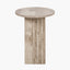 Elkton Concrete Effect Wood Veneer Groove Detail Side Table
