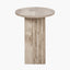 Elkton Concrete Effect Wood Veneer Groove Detail Side Table