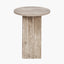 Elkton Concrete Effect Wood Veneer Groove Detail Side Table