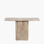 Elkton Concrete Effect Wood Veneer Groove Detail Console Table