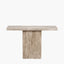 Elkton Concrete Effect Wood Veneer Groove Detail Console Table