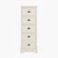 Croft Linen Pine Wood 5 Drawer Tall Unit