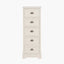 Croft Linen Pine Wood 5 Drawer Tall Unit