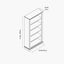 Fairford Parchment White Pine and Oak Wood 5 Shelf Unit