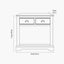 Fairford Parchment White Pine and Oak Wood 2 Drawer Console Table