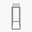 Kalani White Marble and Black Metal Rectangular Console Table