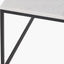Kalani White Marble and Black Metal Square Coffee Table