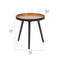 Hammond Natural and Black Pine Wood Side Table