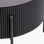 Henderson Black Wood and Black Metal Storage Coffee Table