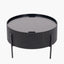 Henderson Black Wood and Black Metal Storage Coffee Table