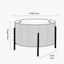 Henderson Black Wood and Black Metal Storage Coffee Table