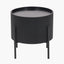Henderson Black Wood and Black Metal Storage Side Table