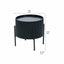 Henderson Black Wood and Black Metal Storage Side Table