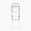 Aleandra Clear Glass and Silver Metal Console Table