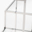 Aleandra Clear Glass and Silver Metal Console Table