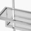 Aleandra Clear Glass and Silver Metal Side Table
