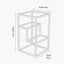 Aleandra Clear Glass and Silver Metal Side Table