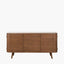 Elias Dark Ash Wood Retro 3 Door Sideboard