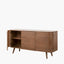 Elias Dark Ash Wood Retro 3 Door Sideboard