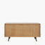 Elias Dark Ash Wood Retro 3 Door Sideboard