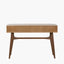 Elias Dark Ash Wood Retro 2 Drawer Console Table