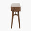 Elias Dark Ash Wood Retro 2 Drawer Console Table