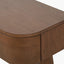 Elias Dark Ash Wood Retro 2 Drawer Console Table
