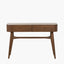 Elias Dark Ash Wood Retro 2 Drawer Console Table
