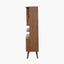 Elias Dark Ash Wood Retro 2 Door, 6 Niche Shelf Unit