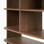 Elias Dark Ash Wood Retro 2 Door, 6 Niche Shelf Unit