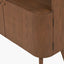 Elias Dark Ash Wood Retro 2 Door, 6 Niche Shelf Unit