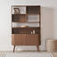 Elias Dark Ash Wood Retro 2 Door, 6 Niche Shelf Unit