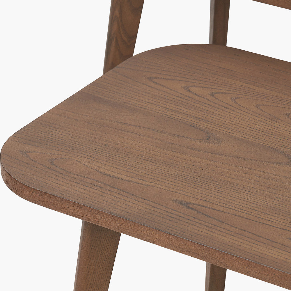 Elias Dark Ash Wood Retro Set of 2 Coffee Tables