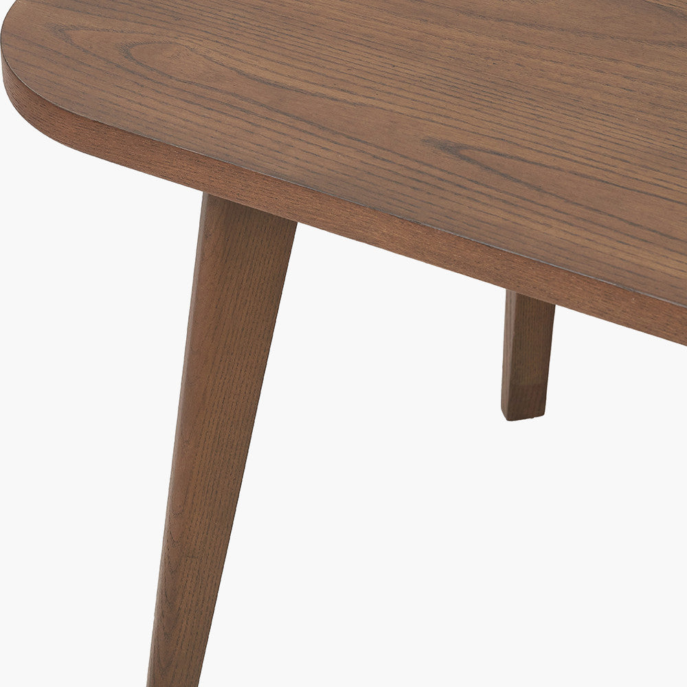 Elias Dark Ash Wood Retro Set of 2 Coffee Tables